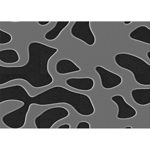 Ahgly Company Machine Washable Indoor Rectangle Transitional Charcoal Black Area Rugs, 2' x 3'