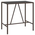 thumbnail image 2 of vidaXL Ensemble de Bar de Jardin 7 Pcs avec Coussins en Rotin Poly Brun, 2 of 4