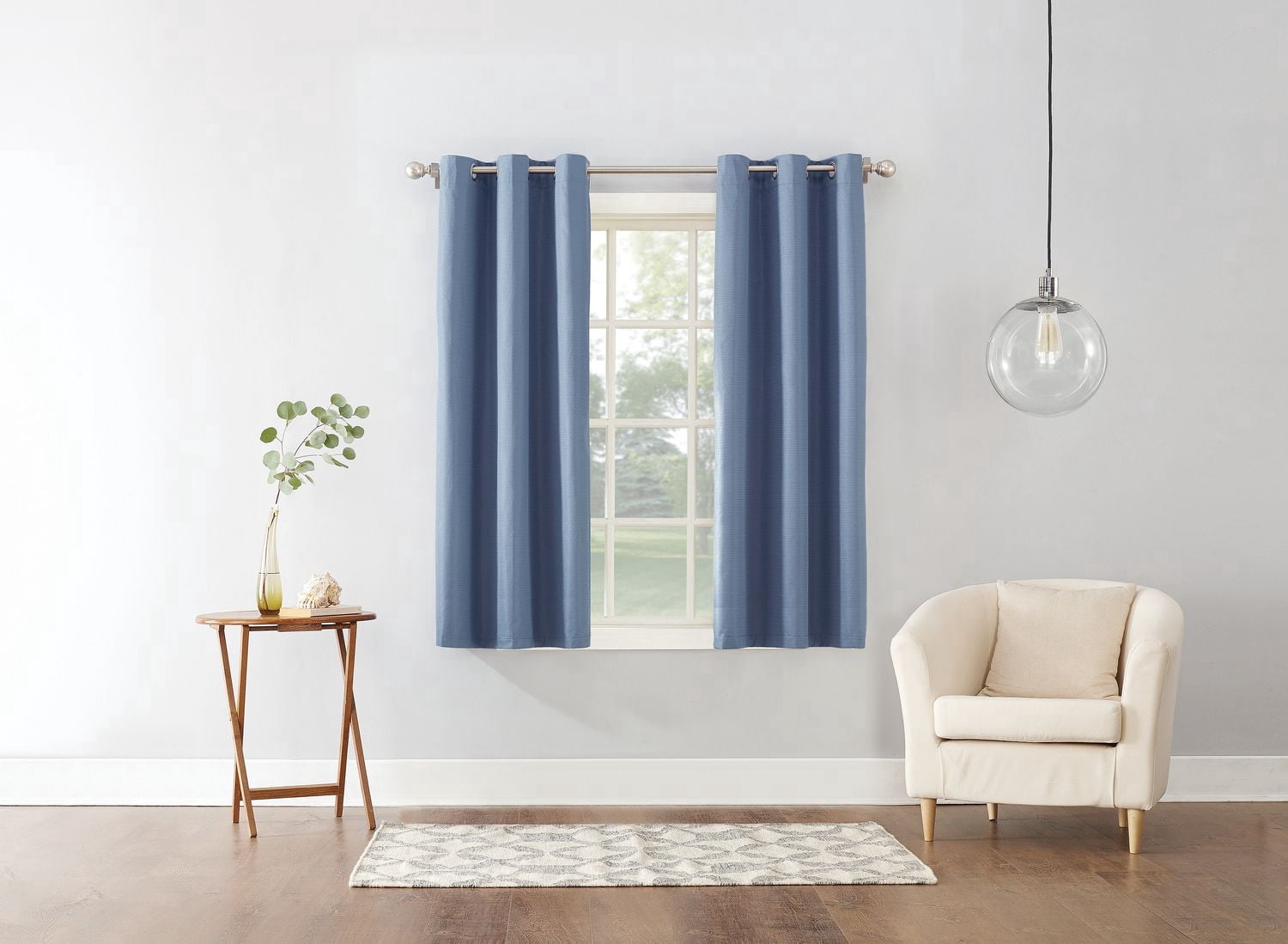 MAINSTAYS Textured Thermal-Lined Grommet Curtain Panel