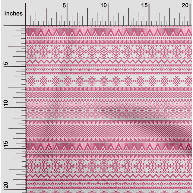 oneOone Polyester Lycra Pink Fabric Aztec Tribal Fabric For Sewing Printed Craft Fabric By The Yard 56 Inch Wide