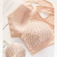 thumbnail image 4 of Virmaxy Womens Wireless Bra Lace Plus Size Gathering Underwear Everyday Bra Color Comfortable Hollow Out Perspective Bra Underwear No Rims Yellow-4 38/85, 4 of 7