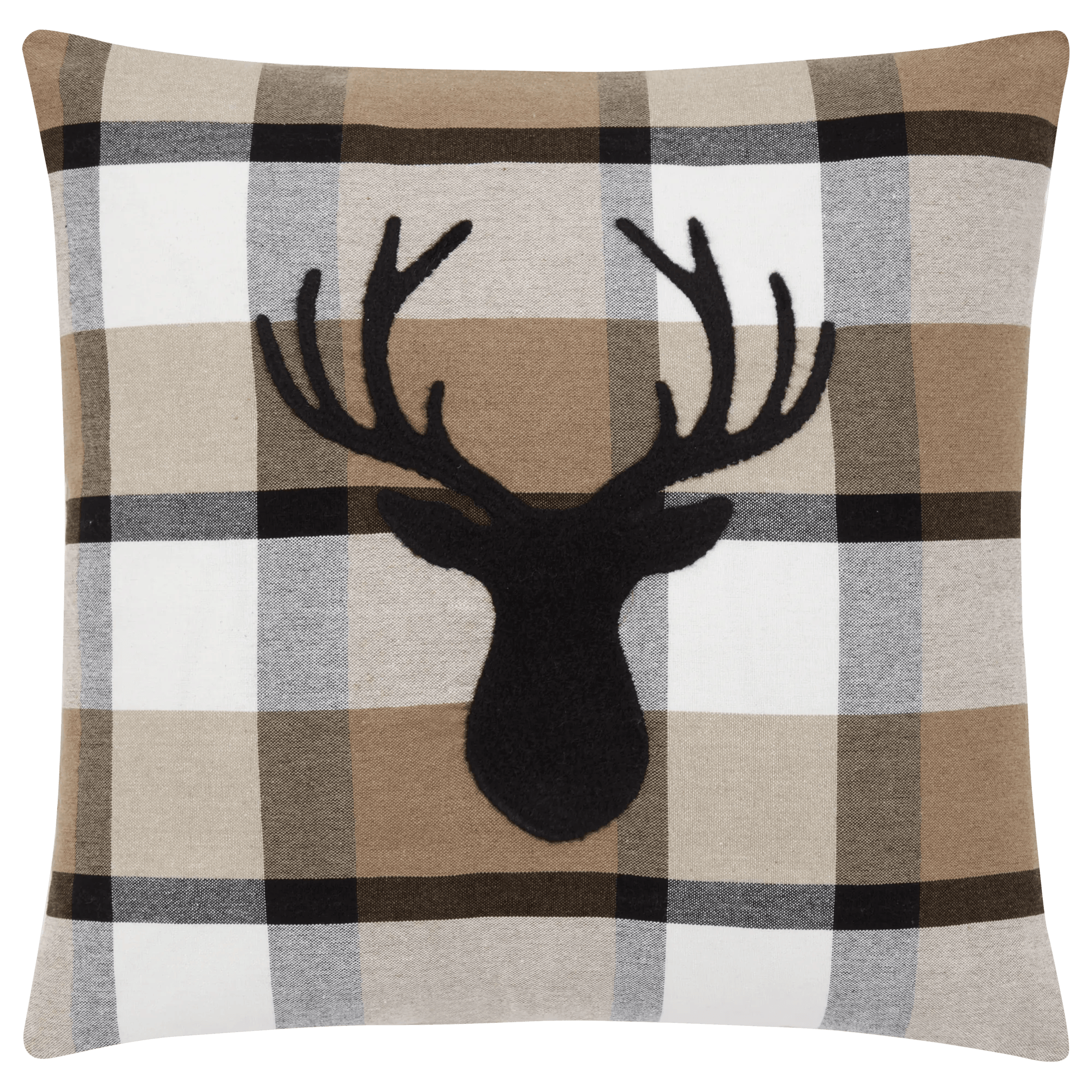 Bouclair Housse de Coussin Noir Eika Bois de Cerf