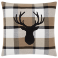 thumbnail image 1 of Bouclair Housse de Coussin Noir Eika Bois de Cerf, 1 of 5