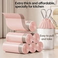 thumbnail image 1 of Plastic Garbage Bags 1-Piece Pink Plastic Garbage Bags Drawstring Kitchen Trash Bags for Household Bathroom Dormitory Thick Leak-Proof Heavy Duty Rkxzt, 1 of 7