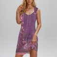 thumbnail image 1 of Ovzne Robes pour Femmes Robe de Plage Robe de Printemps et d'Été pour Femmes Vacances Boutonnée Col en V à Bretelles Robe Haut Robe de Vacances Imprimée Liquidation, 1 of 7