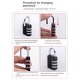 thumbnail image 4 of 4-Digit Password Combination Padlock Zinc Alloy Suitcase Smart Password Lock, 4 of 10