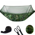 thumbnail image 1 of Automatic Quick-opening Tent-type Camping Hammock With Mosquito Net Lightweight Parachute Hammock For Camping Backpack Trekking Travel Backyard Beach 55”*114” Maximum Load-bearing 441LB, 1 of 7