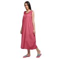 thumbnail image 3 of Moomaya Robe de Nuit d'Allaitement Unie à Col Rond pour Femmes en Coton, 3 of 5