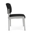 thumbnail image 4 of Lenox Steel Reception Waiting Armless Guest Chair / Silver Steel / Black, 4 of 5