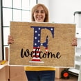 thumbnail image 1 of Rbaofujie Hallway Rug 4th Of July Door Mat Patriotic Doormat Entryway Rug Welcome Independence Day Doormat Stain and Fad Patriotic Decor Welcome Outdoor Mat Front Door Rugs Indoor, 1 of 2