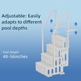 thumbnail image 3 of MELLCOM Pool Ladder, 4-Step Pool Stairs with Double Handrails and Non-Slip Steps for 48-54” Above Ground and In-Ground Pools, White, 3 of 7