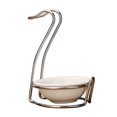 thumbnail image 1 of simhoa Support de Cuillère de Cuisine en Céramique en Acier Inoxydable Forme de Cygne, 1 of 8