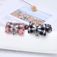 thumbnail image 3 of British Plaid Cats Bell Collar Two-layer Three-dimensional Bowknots Decor Size Adjustable Buckle Comfortable Beautiful Pets Neck Strap, 3 of 7