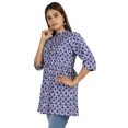 thumbnail image 2 of Moomaya Tunique en Coton Imprimé pour Femmes, Col Mandarin, Tenue Ethnique, Kurti à Épingles, 2 of 7