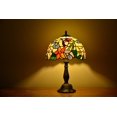 thumbnail image 3 of Tiffany Style Hummingbird Desk Lamp LED Table Bedside Lamp Bedroom Stained-Glass 18.1'' Height Bronze Multi-Color, 3 of 4