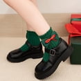 thumbnail image 4 of YUNAFFT Girls Christmas Socks Red Cartoon Print Festive Holiday Design Cute Princess Style Winter Accessories, 4 of 4