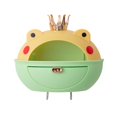 thumbnail image 2 of Waterproof Storage Hook  Punch-free  Cartoon Frog Shape  Multifunctional Anti-slip Storage Hooks  Drawer Design  Great Load Bearing  Wall Storage Box for Household Supplies, 2 of 8