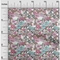 thumbnail image 2 of oneOone Polyester Lycra Turquoise Blue Fabric Florals Sewing Craft Projects Fabric Prints By Yard 56 Inch Wide, 2 of 4
