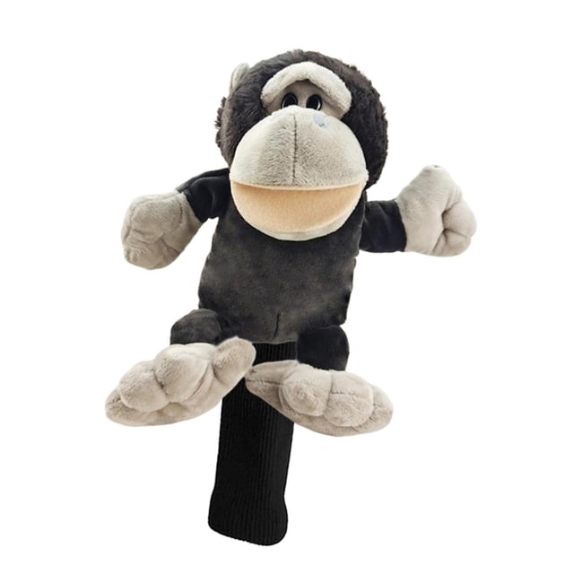 Golf Club Plush Head Cover Animal Wood Driver Head Cover Replacement Protective Orangutan. A plush orangutan-shaped golf headcover designed to protect wood drivers from dings and damage during play or travel. Made of high-quality plush material with durable construction and a convenient size of 20x10x10cm. Adds personality to golf bags and serves as a unique golfer gift. Ideal for golf accessories enthusiasts and suitable for wood driver replacements.