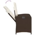 thumbnail image 5 of vidaXL Chaise de Jardin Inclinable avec Coussins en Rotin Poly Brun, 5 of 5