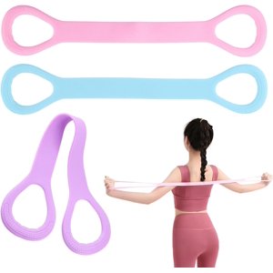 Figure 8 Resistance Band Set of 3, Arm Shoulder Exercise Tubes for Fitness