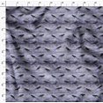 thumbnail image 4 of Soimoi Tissu Georgette Violet Moss Imprimé Corbeau au Mètre 44 Pouces de Large, 4 of 6