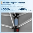 thumbnail image 2 of 10x10 Pop Up Canopy with One Button Push Setup - Heavy Duty Outdoor Canopy Tent with Portable Roller Bag - 3 Adjustable Height, 4 Weight Bags, 8 Stakes & 4 Guy Ropes Included, 2 of 7