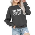 thumbnail image 1 of Chandail Surdimensionné pour Filles Rabais Chandail à Col Rond Surdimensionné pour Filles Mode pour Enfants Chandail à Manches Longues à Enfiler Hauts 1-12 Ans Chandail pour Enfants Gris Foncé 1-2T, 1 of 6