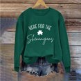thumbnail image 1 of T-shirt de la Saint-Patrick pour Femmes Col Rond Imprimé Saint-Patrick Manches Longues Chandails en Molleton T-Shirt de la Saint-Patrick, 1 of 3