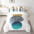 thumbnail image 2 of YST Geometric Bed in a Bag 7pcs Vintage Minimalism Bedding Set, Mid Century Abstract Polka Dots Comforter Set, Twin Size, 2 of 4