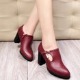 thumbnail image 4 of Nouvelles Chaussures de Fête pour Femmes à Talon Carré Pointu avec Fermeture Éclair Solide et Bout Pointu, 4 of 9