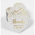 thumbnail image 2 of Inkdotpot Pack Of 50 Thanks From The New Wedding Favor Paper Tags Craft Real Gold Foil Hang Tags, 2 of 6