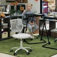 thumbnail image 1 of Homy Casa Adjustable Kids Desk and Chair Set, Foldable Game Table with Soft Top and Swivel Chair with Wheels, 1 of 10