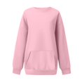 thumbnail image 4 of Breezora Chandail à Capuchon à Poche Surdimensionné pour Femmes, Col Rond, Chandail Décontracté Confortable, Taille P, Rose, 4 of 5