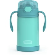 Thermos Baby Vacuum Insulated Stainless Steel 10 oz Straw Bottle, Green