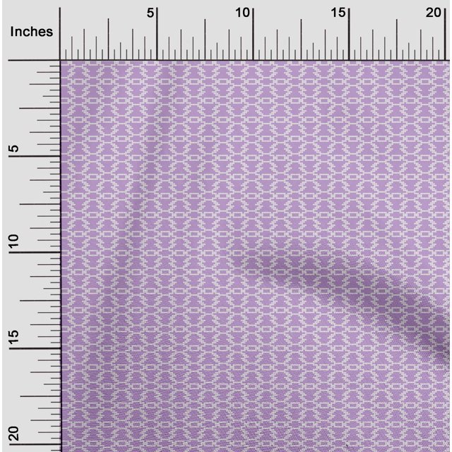 oneOone Cotton Poplin Fabric Geometric Kasuri Printed Craft Fabric BTY 42 Inch Wide