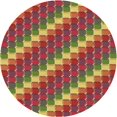 thumbnail image 1 of Ahgly Tapis Rond Lavable en Machine Intérieur Transitionnel Caramel Brun, 4 Pieds Rond, 1 of 7