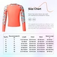 thumbnail image 5 of YiZYiF Kids Girls Sun Protection Tropical Long Sleeve Rash Guard Tops UPF 50+ Swim Shirt Bathing Suits Black 10, 5 of 5