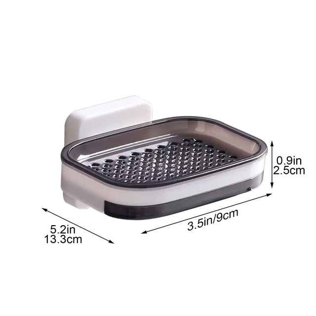 Clearance,Kitchen Sinks,Under Sink Organizers And Storage,Suction Cup Wall Mounted Double Rows Soap Box Double Layered Soap Box Storage Artifact For Bathrooms And Toilets