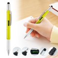thumbnail image 1 of Survival Pen Gift for Men, 6-in-1 EDC Multitool Tool Pen with Stylus, Screwdriver, Level, Ruler, Ballpoint Pen, Cool Gadgets for Dad, Him, Outdoors, 1 of 9