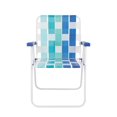 thumbnail image 4 of Ensemble de 2 chaises pliantes en sangles Mainstays, bleu et blanc, 4 of 9