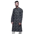 thumbnail image 4 of Atasi Kurta Imprimé pour Hommes Col Mandarin Popeline de Coton Kurta Chemise Décontractée, 4 of 7