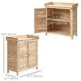 thumbnail image 3 of Outsunny Armoire de Rangement de Jardin, Remise de Rempotage Extérieure, Naturel, 3 of 10
