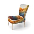 thumbnail image 3 of Designart "horizon Bold And Expressive Mountains I" Multi-Color Modern Upholstered Accent Chair - Traditional Arm Chair For Bedroom, 3 of 7