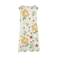 thumbnail image 5 of PMVFHDE Robe à Imprimé Floral pour Filles Mignonne Sans Manches à Col Rond Robe de Printemps Été Respirante Robe de Mode Quotidienne pour Tout-Petits Vert Menthe,3-4, 5 of 5