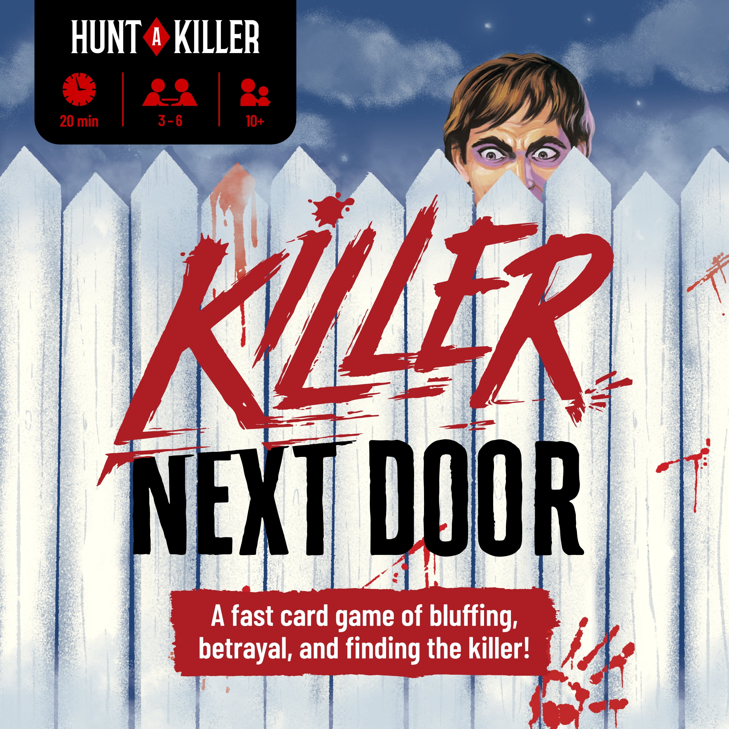 Hunt A Killer : Le Tueur d’à Côté – Jeu de Cartes à Déduction Sociale pour Familles et Adultes, Jeu de Mystère Rapide pour 3 à 6 Joueurs, 10 Ans et Plus