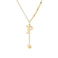 thumbnail image 1 of Pendentif Alphabet 26 Lettres Collier Lettre Initiale Mode pour Femmes V6B5, 1 of 9