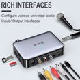 thumbnail image 3 of EGNMCR Optical Fiber Bluetooth Receiving Transmitter.1 Audio Adapter Digital To Analog Microphone Singing bluetooth receiver transmitter, 3 of 9
