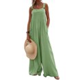 thumbnail image 1 of Innerwin Jumpsuits One Piece Ladies Playsuit Summer Sleeveless Loose Romper Green M, 1 of 3
