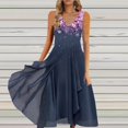 thumbnail image 3 of QJUHUNG Formel pour Femmes Soirée Robe Midi Été Col en V Manches Courtes T-Shirt Soirée Invitée de Mariage Style Asymétrique B-8 Cocktail Gris_i L, 3 of 5
